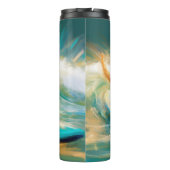 Cocker Spaniel Beach Surfmalerei Thermosbecher (Rückseite)