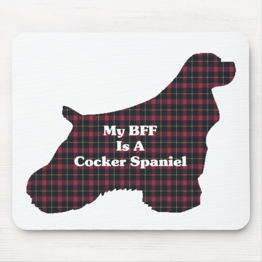 Cocker Spaniel BESTE FREUNDIN Mousepad (Vorne)