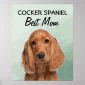 Cocker Spaniel Beste Mama Poster (Vorne)