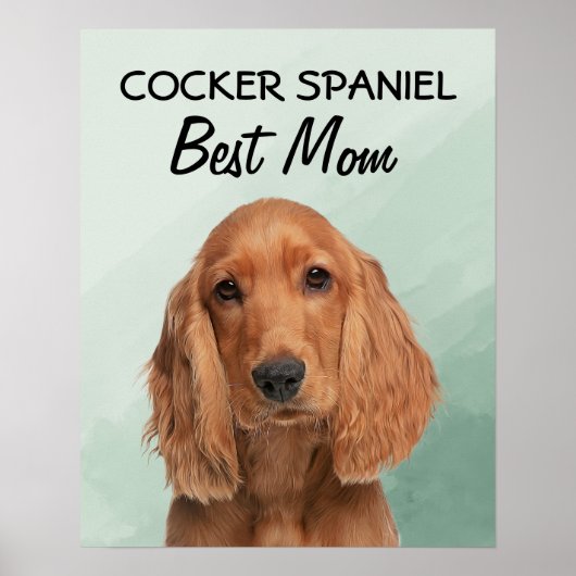 Cocker Spaniel Beste Mama Poster (Vorne)