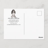 Cocker Spaniel-Bewegung Ankündigung Postkarte (Rückseite)