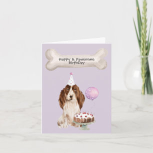 Cocker Spaniel Birthday Celebration Party Cake Hat Feiertagskarte