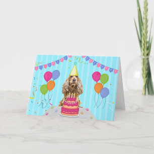 Cocker Spaniel Birthday Holiday Card Karte