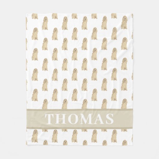 Cocker Spaniel (Blonde Tan Golden) Fleecedecke (Vorderseite)