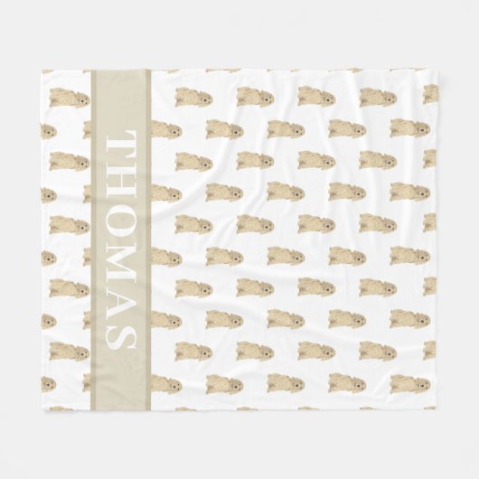 Cocker Spaniel (Blonde Tan Golden) Fleecedecke (Vorderseite (Horizontal))