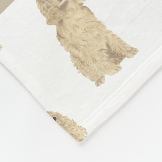 Cocker Spaniel (Blonde Tan Golden) Fleecedecke (Ecke)