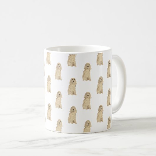 Cocker Spaniel (Blonde Tan Golden) Kaffeetasse (VorderseiteRechts)