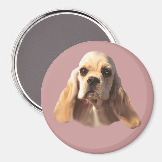 Cocker Spaniel Blondie Magnet (Vorderseite/Rückseite)