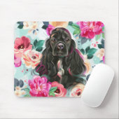 Cocker spaniel Blumenmaus Mousepad (Mit Mouse)
