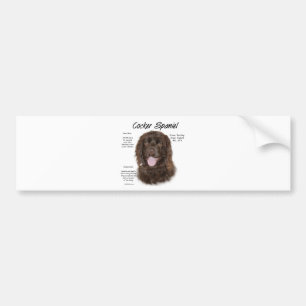 Cocker Spaniel (brn) History Design Autoaufkleber