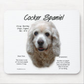 Cocker Spaniel (buff) History Design Mousepad (Vorne)