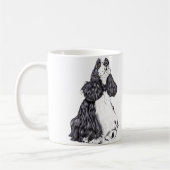 Cocker Spaniel BW Parti Kaffeetasse (Links)