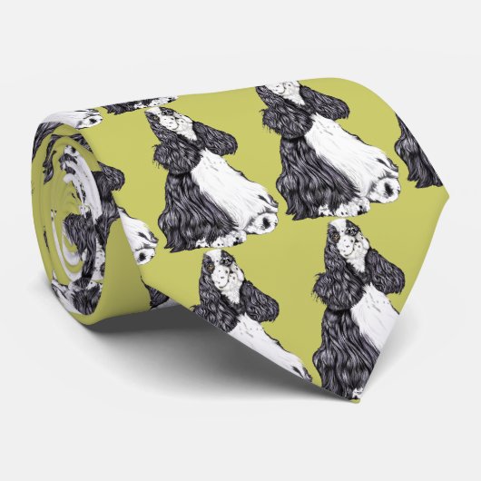 Cocker Spaniel BW Parti Krawatte (Gerollt)