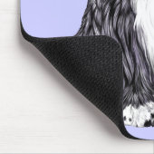 Cocker Spaniel BW Parti Mousepad (Ecke)