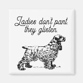 Cocker Spaniel Cartoon mit Funny Pet Joke Magnet (Vorne)