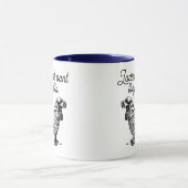 Cocker Spaniel Cartoon mit Funny Pet Joke Tasse (Zentrum)