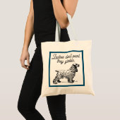 Cocker Spaniel Cartoon mit Funny Pet Joke Tragetasche (Vorderseite (Produkt))