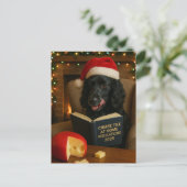 Cocker spaniel 'Cheese Tax' Christmas postcard Postkarte (Stehend Vorderseite)