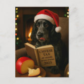 Cocker spaniel 'Cheese Tax' Christmas postcard Postkarte (Vorderseite)