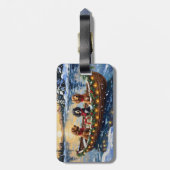 Cocker Spaniel Christmas Boat Holiday Gepäckanhänger (Rückseite vertikal)