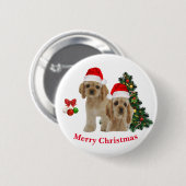 Cocker Spaniel Christmas Button (Vorne & Hinten)
