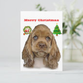 Cocker spaniel Christmas Cards (Stehend Vorderseite)