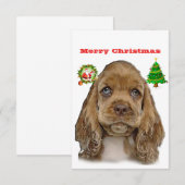 Cocker spaniel Christmas Cards (Vorne/Hinten)