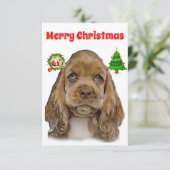 Cocker spaniel Christmas Cards (Stehend Vorderseite)