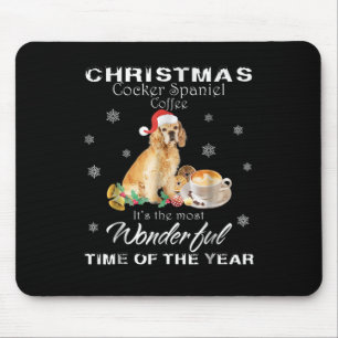 Cocker Spaniel Christmas Cocker Spanischer Kaffe Mousepad