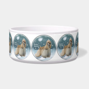 Cocker Spaniel Christmas Dog Bowl Napf