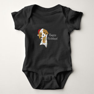 Cocker Spaniel Christmas Dog Winter Animals Dogs Baby Strampler