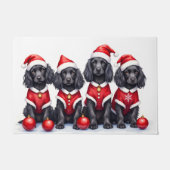 Cocker Spaniel Christmas Dress Santa Hat Fußmatte (Vorderseite)