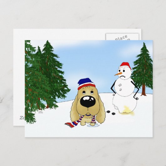 Cocker Spaniel Christmas Feiertagspostkarte (Vorne/Hinten)