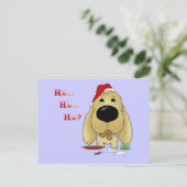 Cocker Spaniel Christmas Feiertagspostkarte (Stehend Vorderseite)