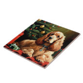 Cocker Spaniel Christmas Fliese (Seite)
