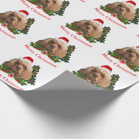 Cocker Spaniel Christmas Geschenkpapier (Ecke)