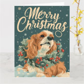 Cocker Spaniel Christmas Karte (Gelbe Blume)