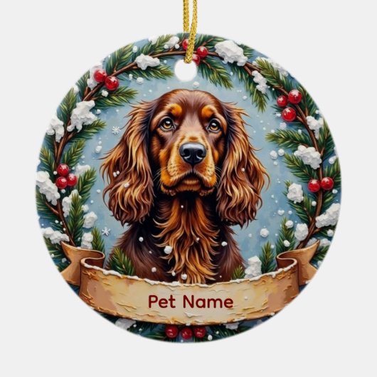 Cocker Spaniel Christmas Keramik Ornament (Vorne)