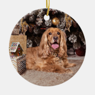 Cocker Spaniel Christmas Keramik Ornament