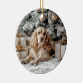 Cocker Spaniel Christmas Keramik Ornament (Rechts)