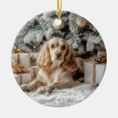 Cocker Spaniel Christmas Keramik Ornament (Vorne)