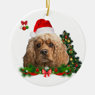 Cocker Spaniel Christmas Keramik Ornament