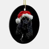 Cocker Spaniel Christmas Keramikornament (Rechts)