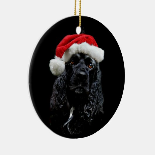 Cocker Spaniel Christmas Keramikornament (Rechts)