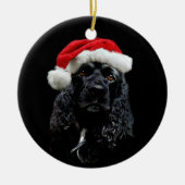 Cocker Spaniel Christmas Keramikornament (Vorne)