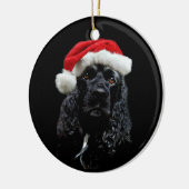Cocker Spaniel Christmas Keramikornament (Links)