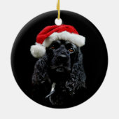 Cocker Spaniel Christmas Keramikornament (Hinten)