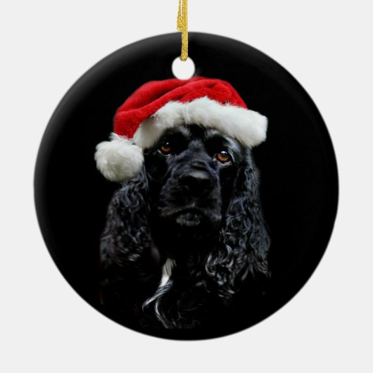 Cocker Spaniel Christmas Keramikornament (Hinten)