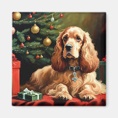 Cocker Spaniel Christmas Magnet (Vorne)