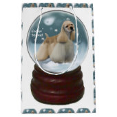 Cocker Spaniel Christmas Mittlere Geschenktüte (Vorderseite)